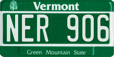 VT license plate NER906