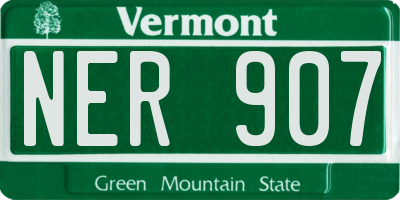 VT license plate NER907