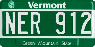 VT license plate NER912