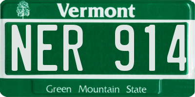 VT license plate NER914