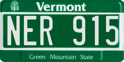 VT license plate NER915