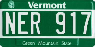 VT license plate NER917