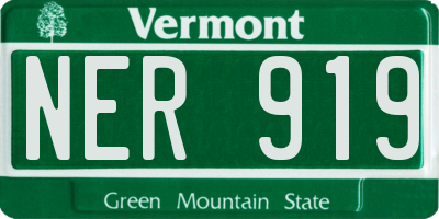 VT license plate NER919