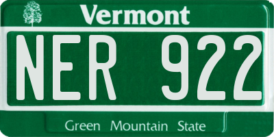 VT license plate NER922