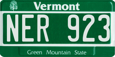 VT license plate NER923