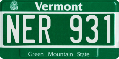 VT license plate NER931