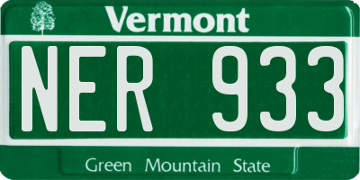 VT license plate NER933