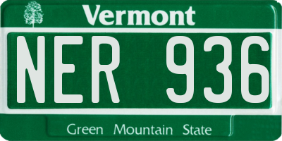 VT license plate NER936