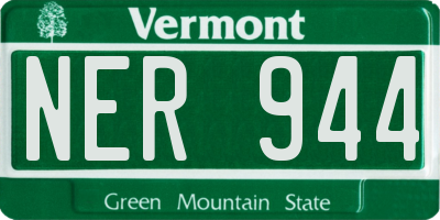 VT license plate NER944