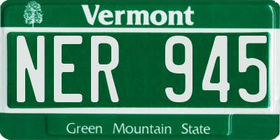 VT license plate NER945