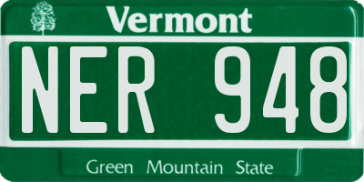 VT license plate NER948