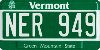 VT license plate NER949