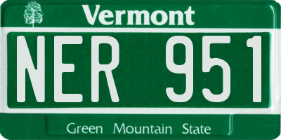 VT license plate NER951