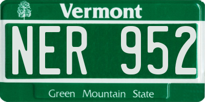 VT license plate NER952