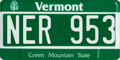 VT license plate NER953