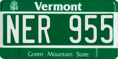 VT license plate NER955