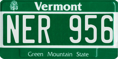 VT license plate NER956