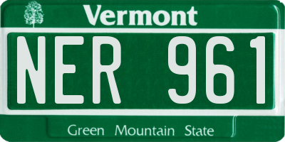 VT license plate NER961