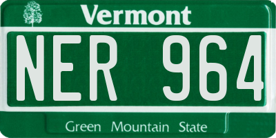 VT license plate NER964