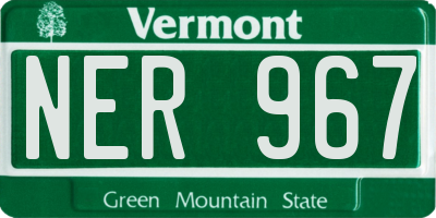 VT license plate NER967