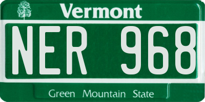 VT license plate NER968