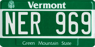 VT license plate NER969