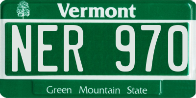 VT license plate NER970