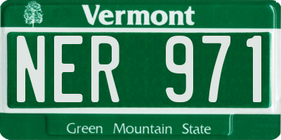 VT license plate NER971
