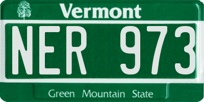 VT license plate NER973