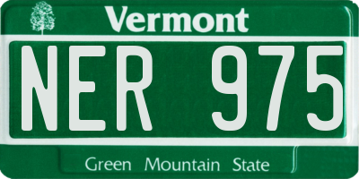 VT license plate NER975