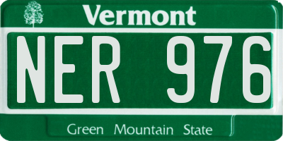 VT license plate NER976