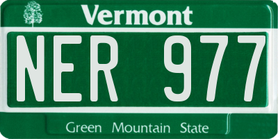 VT license plate NER977