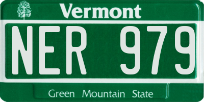 VT license plate NER979