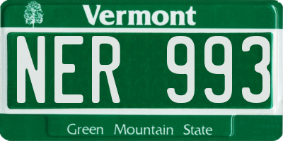 VT license plate NER993