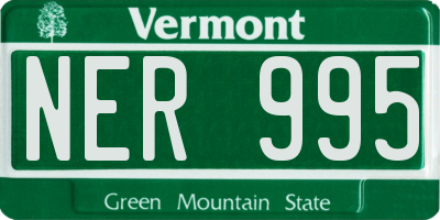 VT license plate NER995