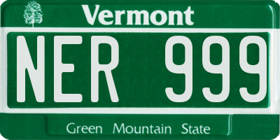 VT license plate NER999