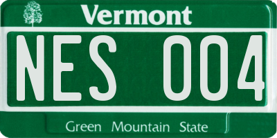 VT license plate NES004
