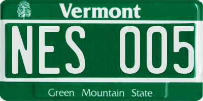 VT license plate NES005