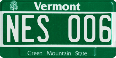 VT license plate NES006