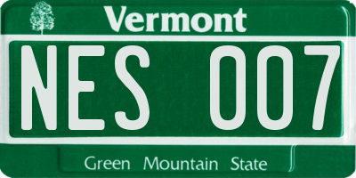 VT license plate NES007