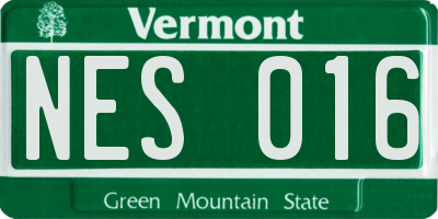 VT license plate NES016