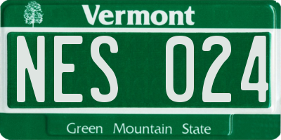 VT license plate NES024