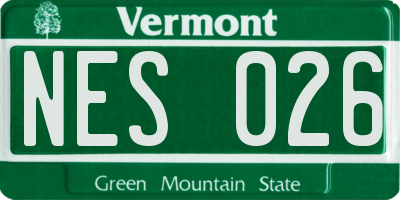 VT license plate NES026