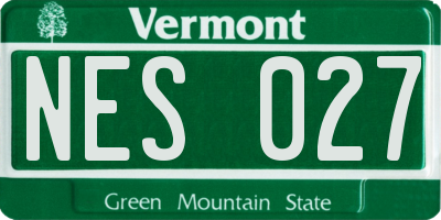 VT license plate NES027