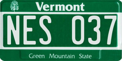 VT license plate NES037