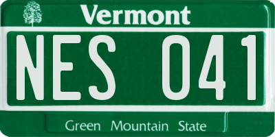VT license plate NES041