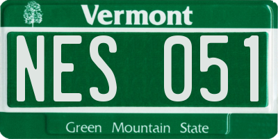 VT license plate NES051