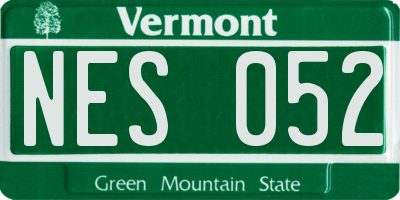 VT license plate NES052