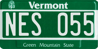 VT license plate NES055