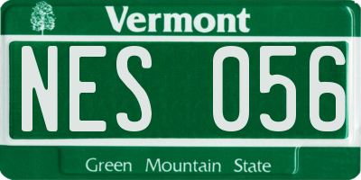 VT license plate NES056